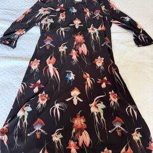 H&M Black Dress with Floral Design